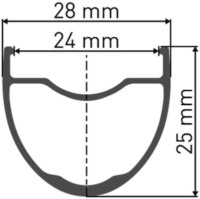 Ruota anteriore DT Swiss GR 1600 spline® 25 28 dischi