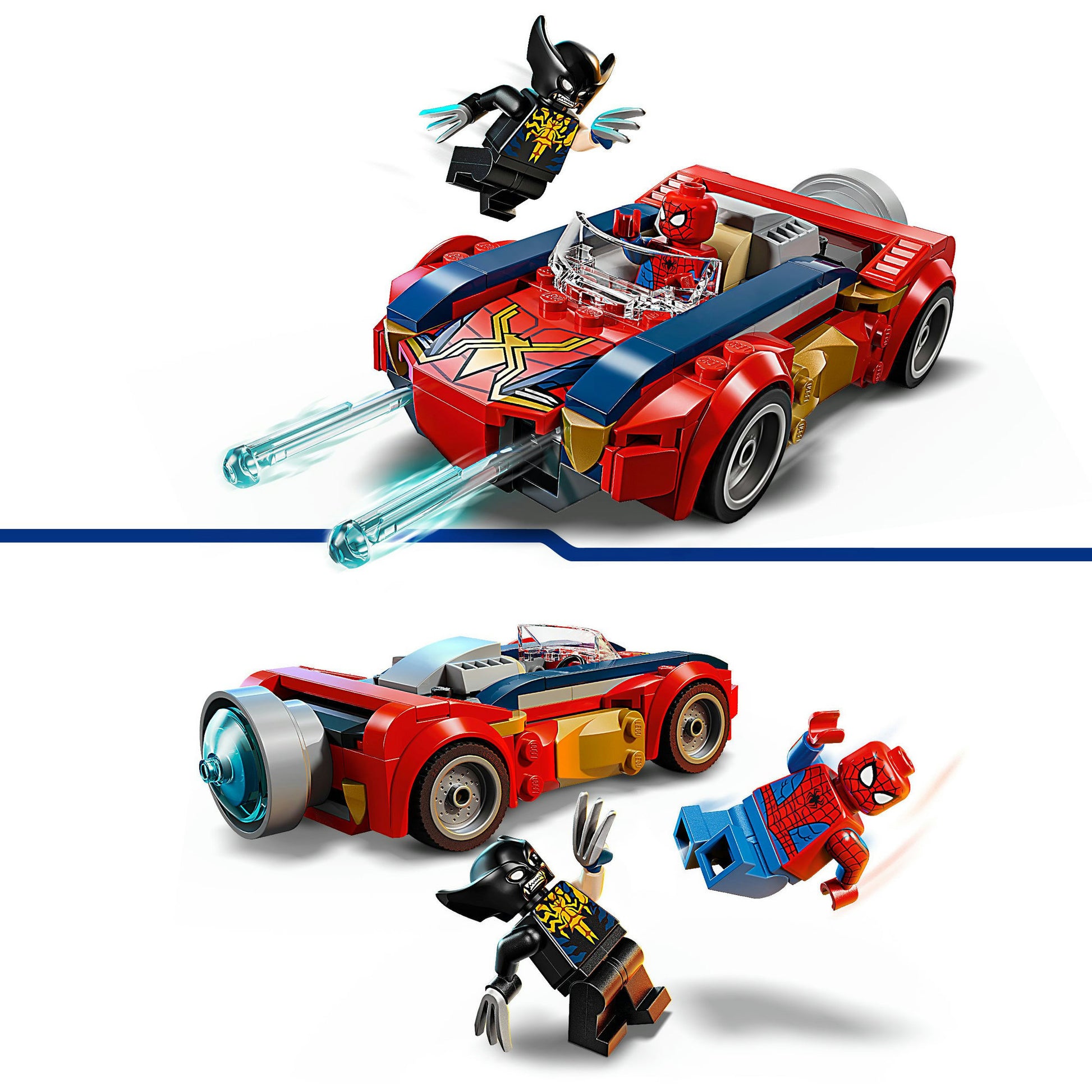 Lego Super Heroes 76336 L'auto Marvel Spider-Man contro Wolverine velenoso