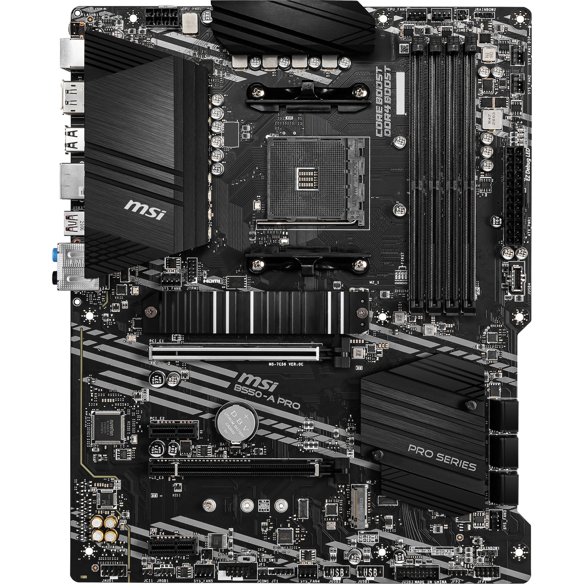 Msi b550-a pro socket am4 moederbord (zwart, raid, gb-lan, sound, atx)