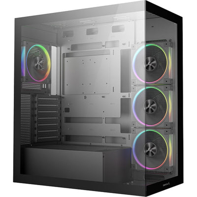 Deepcool CG580 4f v2 midi tower housing (black | 2x USB-A | 1x USB-C | RGB | tempered glass)