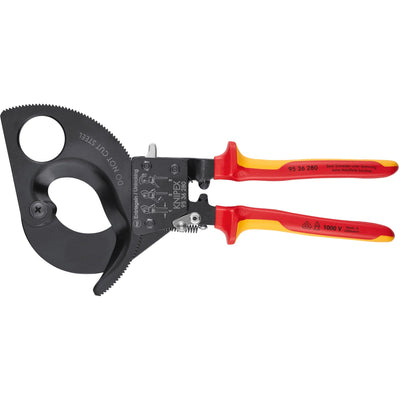 Le forbici per cavi Knipex con principio a cricchetto 9536280