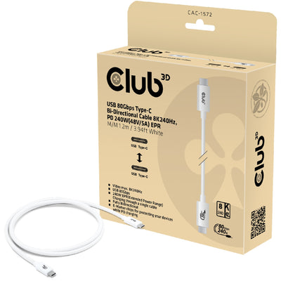 Club 3D USB-C 80GBPS certificato 240W 8K 240Hz