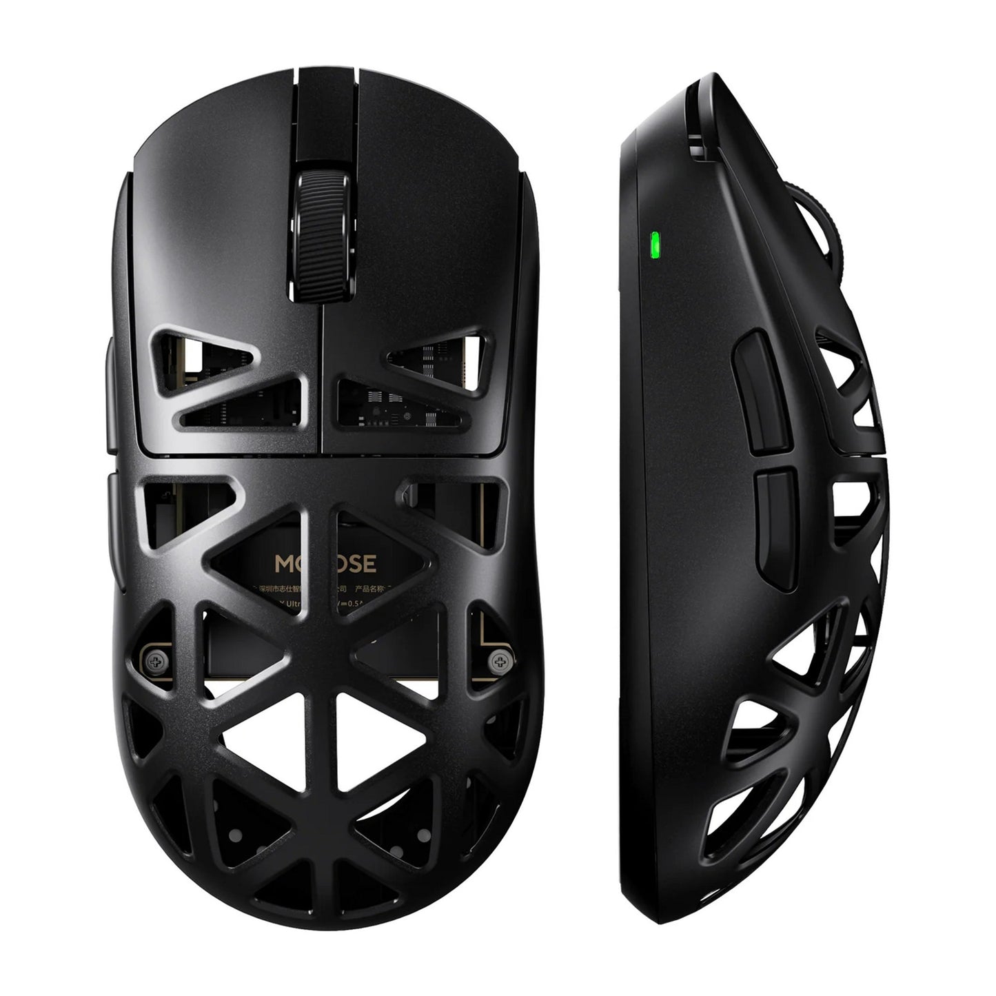 Ratón inalámbrico para juegos Mchose a7x de aleación de ultra magnesio (negro, hasta 40.000 ppp, Bluetooth USB-C de 2,4 GHz)