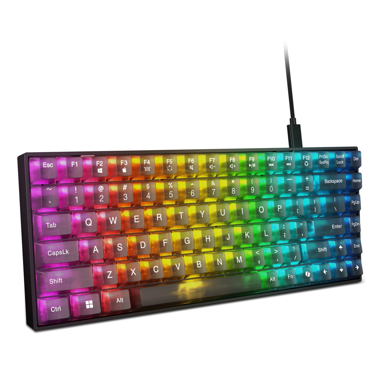 Tastiera da gioco meccanica Lenovo legion k510 mini pro rgb (nera, layout americano (qwerty), 75%, interruttore marrone, hot swap, USB)