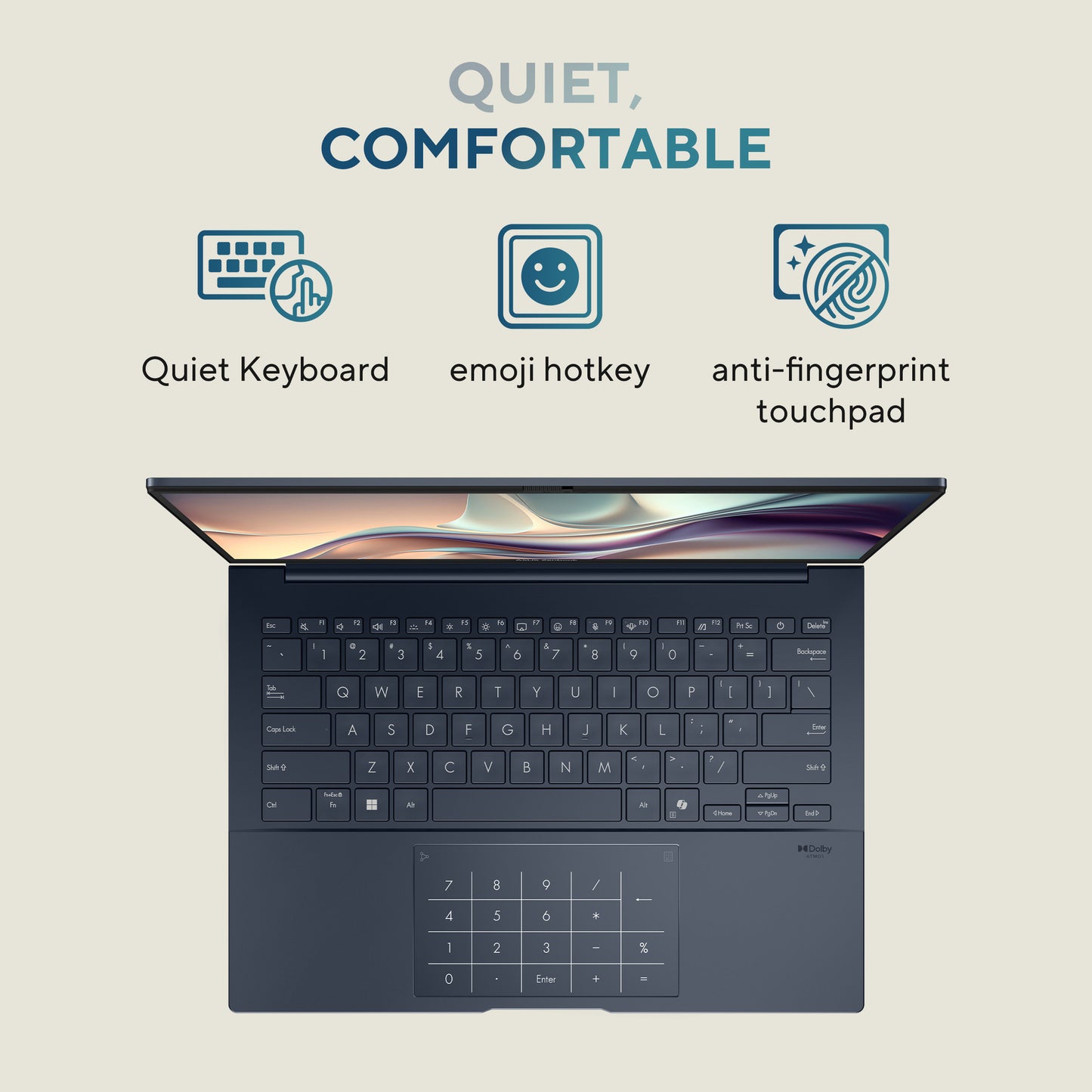 Laptop Asus ZenBook 14 OLED UX3405ca-qlnad7w 14 (blu | core ultra 9 285h | arc 140t | 32 GB | 1 TB SSD)