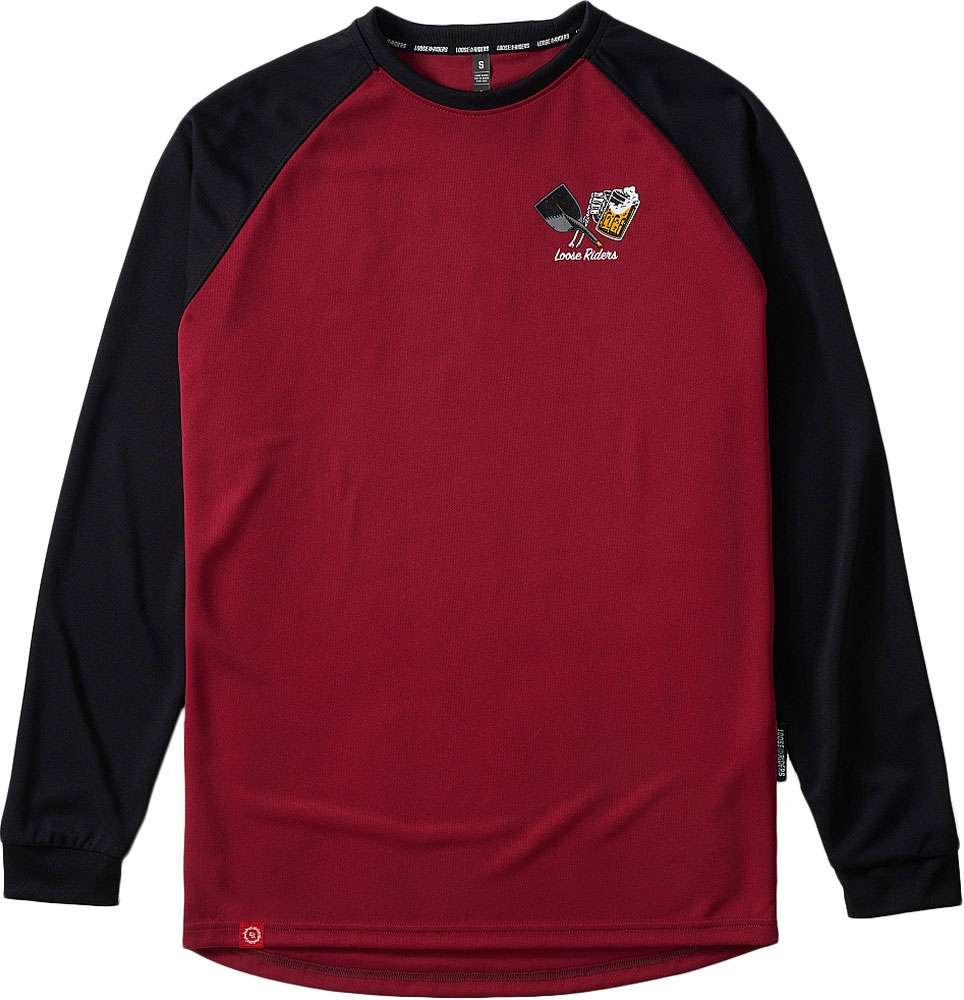 Loose riders dirt sweat beers - mtb long sleeve jersey
