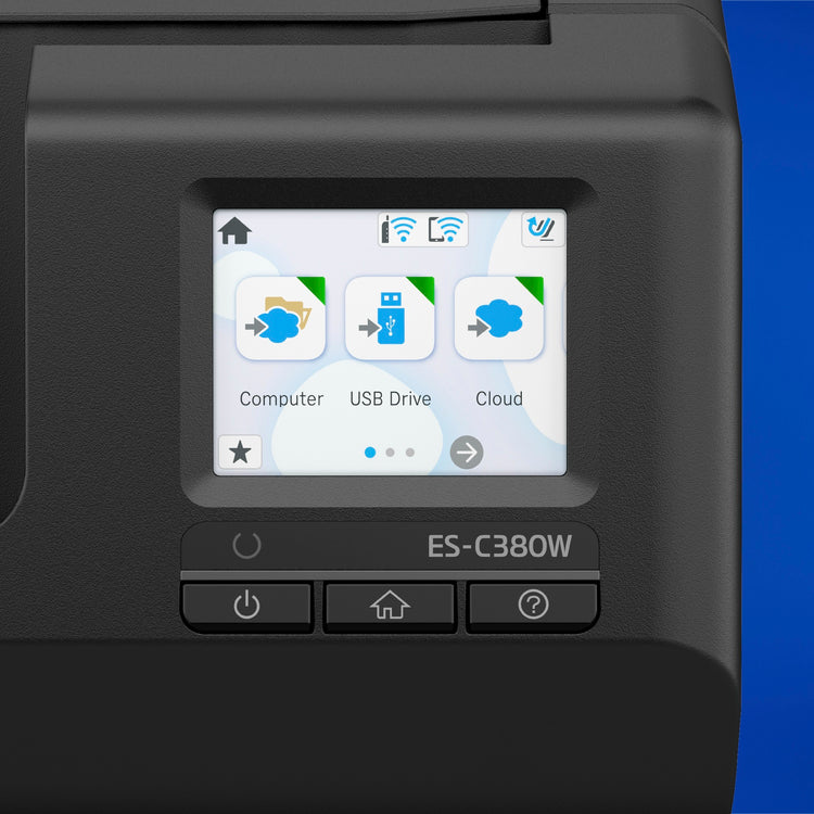 Epson es-c320w compacte a4-documentscanner met wi-fi-connectiviteit en u-traject (zwart, a4, a5, a6, b5)