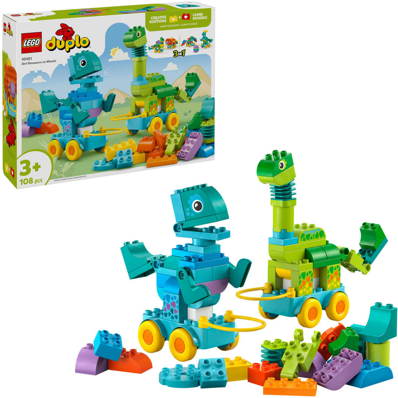 LEGO 10451 Duplo Town 3-in-1 Dinosaurs on Wheels