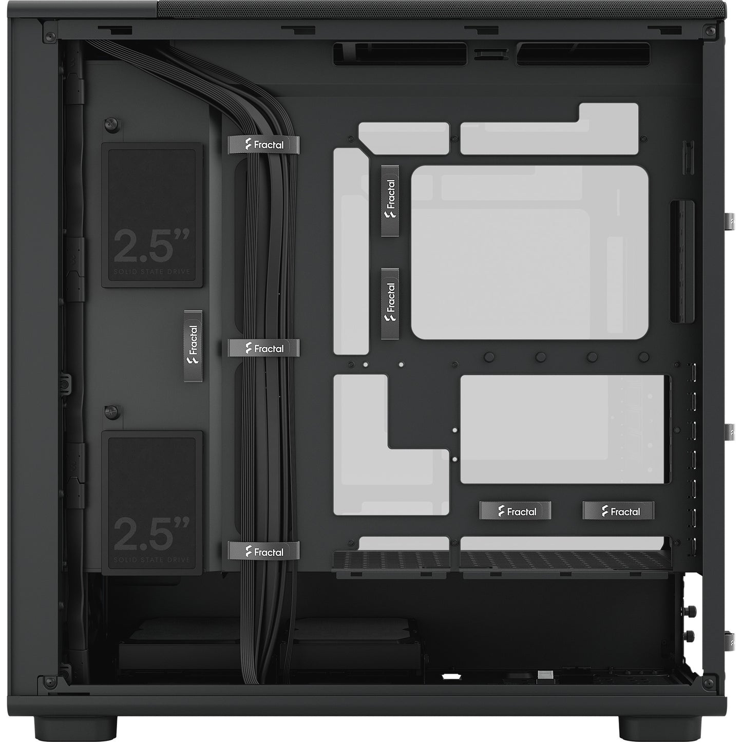 Fractal design epoch xl tg rgb midi tower custodia (nero | 2x usb-a | 1x usb-c | rgb | vetro temperato)