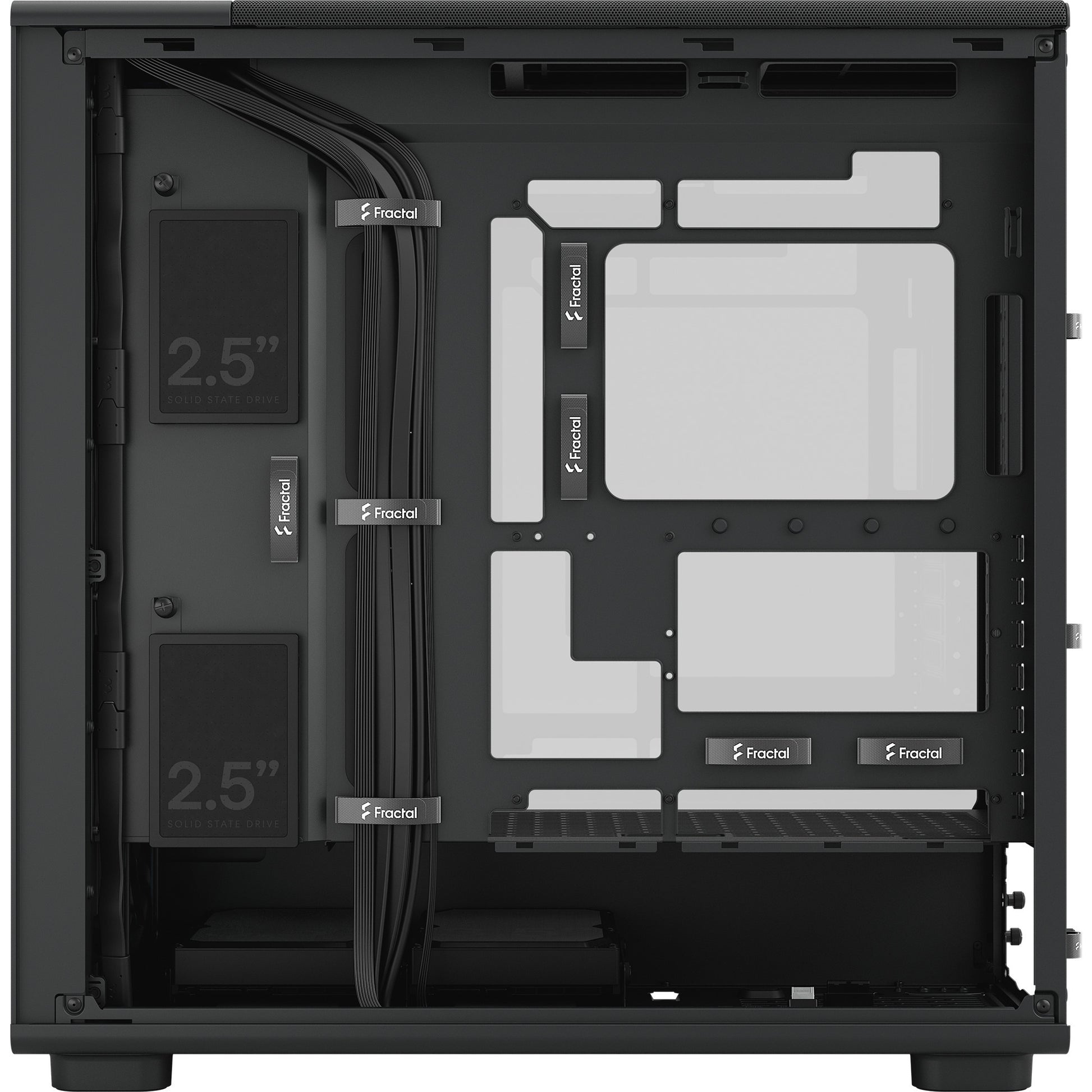 Fractal design epoch xl tg rgb midi tower custodia (nero | 2x usb-a | 1x usb-c | rgb | vetro temperato)
