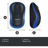Mouse wireless Logitech m185 (blu, vendita al dettaglio)