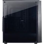 Inter-tech t-11 televen midi tower behuizing (zwart | 3x usb-a | window) - afbeelding 6
