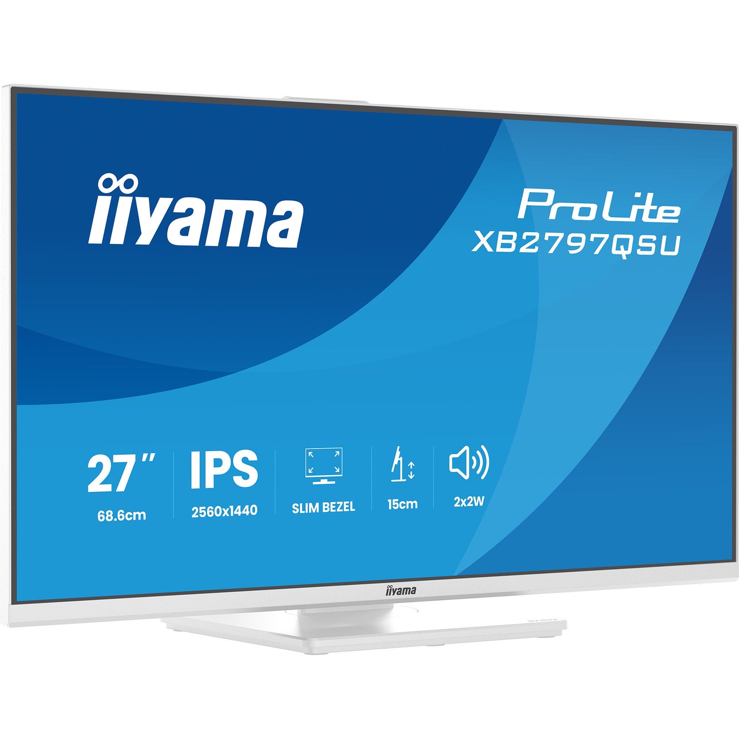 Monitor Iiyama prolite xb2797qsu-w1 27 (bianco (opaco), HDMI, porta display, USB, audio)