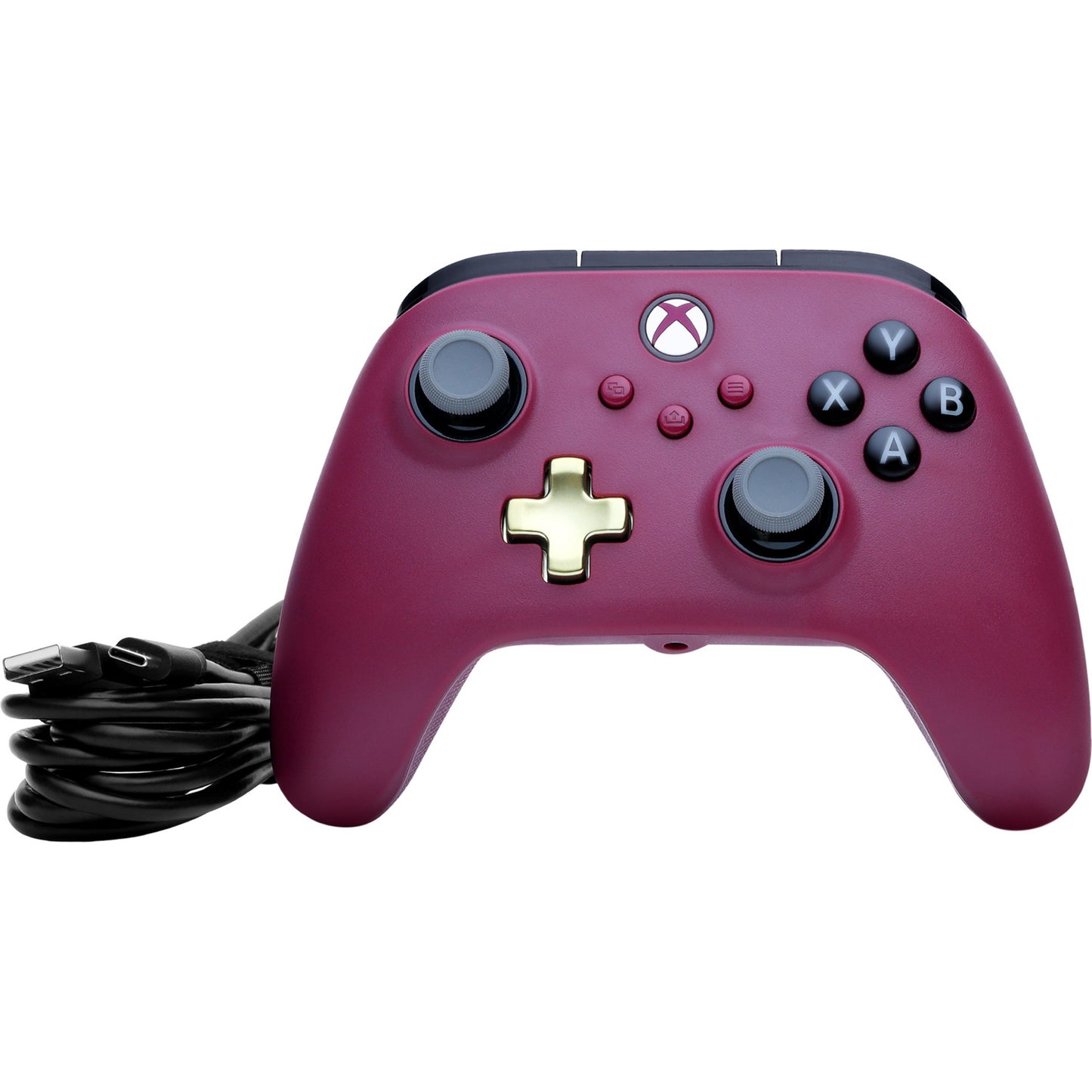 Controller cablato Powera Advantage Plus per Xbox Series X|s - Ruby (Rosso scuro, Xbox Series X|s, Xbox One, PC)