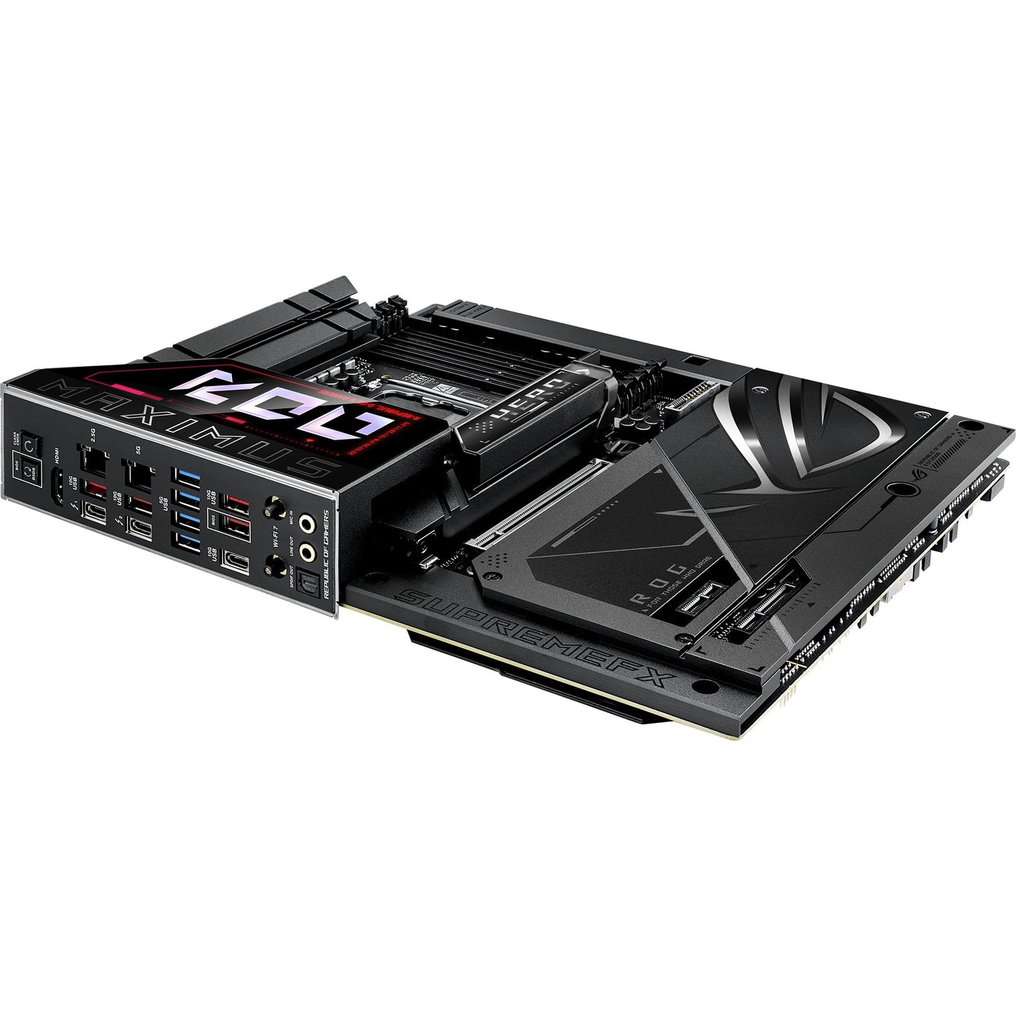 Placa base Asus Rrog Maximus Z890 Hero BTF Socket 1851 (negra, RAID, 5 GB-LAN, Wi-Fi 7, BT, Sonido, ATX)