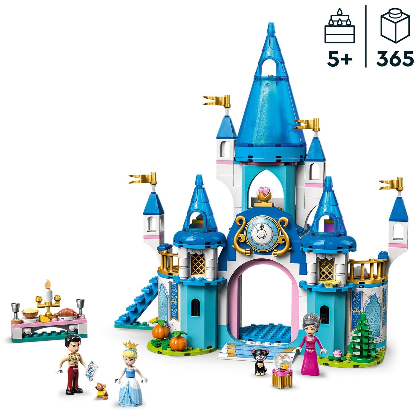 Lego disney princess - het kasteel van assepoester en de knappe prins constructiespeelgoed (43206)