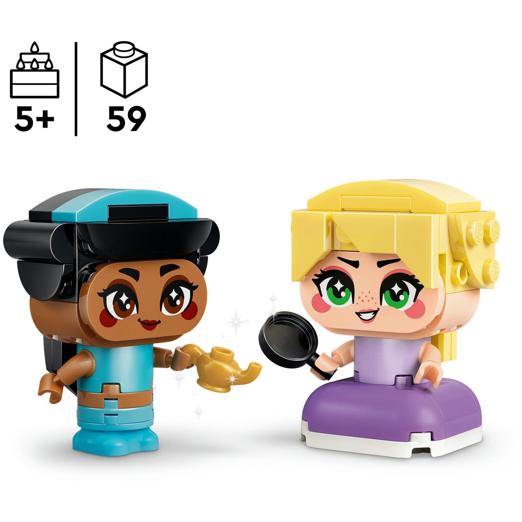 Lego princesas disney 43303 jazmín y rapunzel | 2 piezas