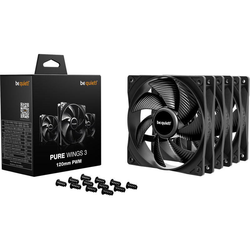 Silenzio! ventole pure Wings 3 (nero, 3 pezzi, 120 x 120 x 25 mm, pwm)