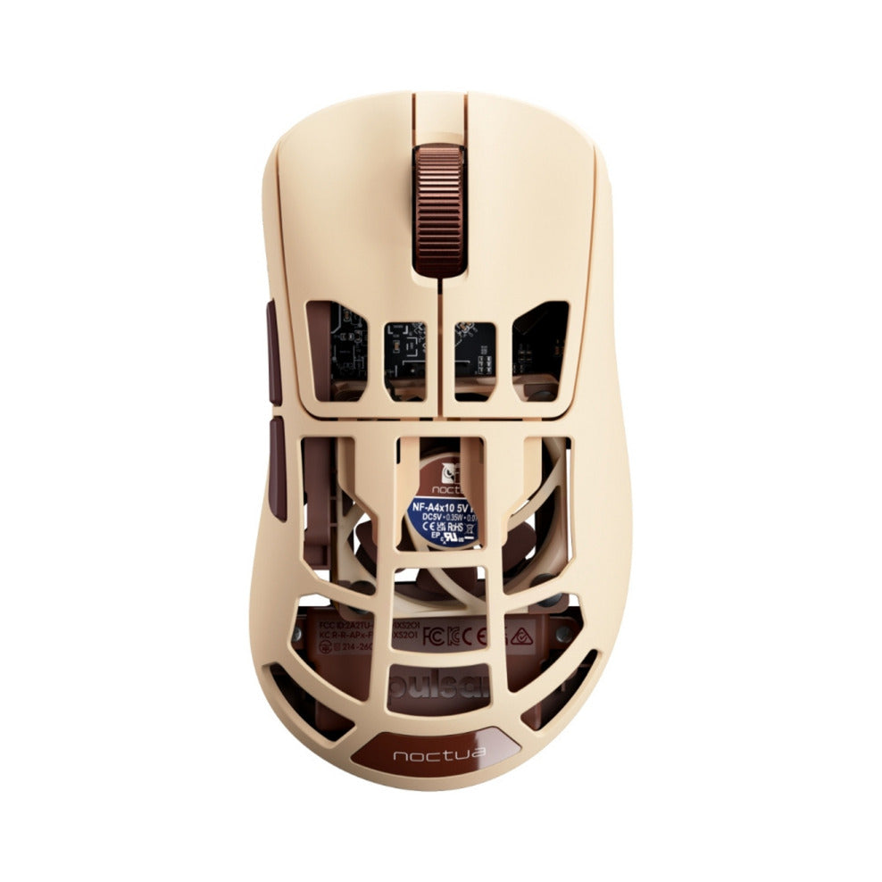Mouse da gioco Pulsar feinmann f01 noctua edition (beige, 42.000 dpi, 8k)