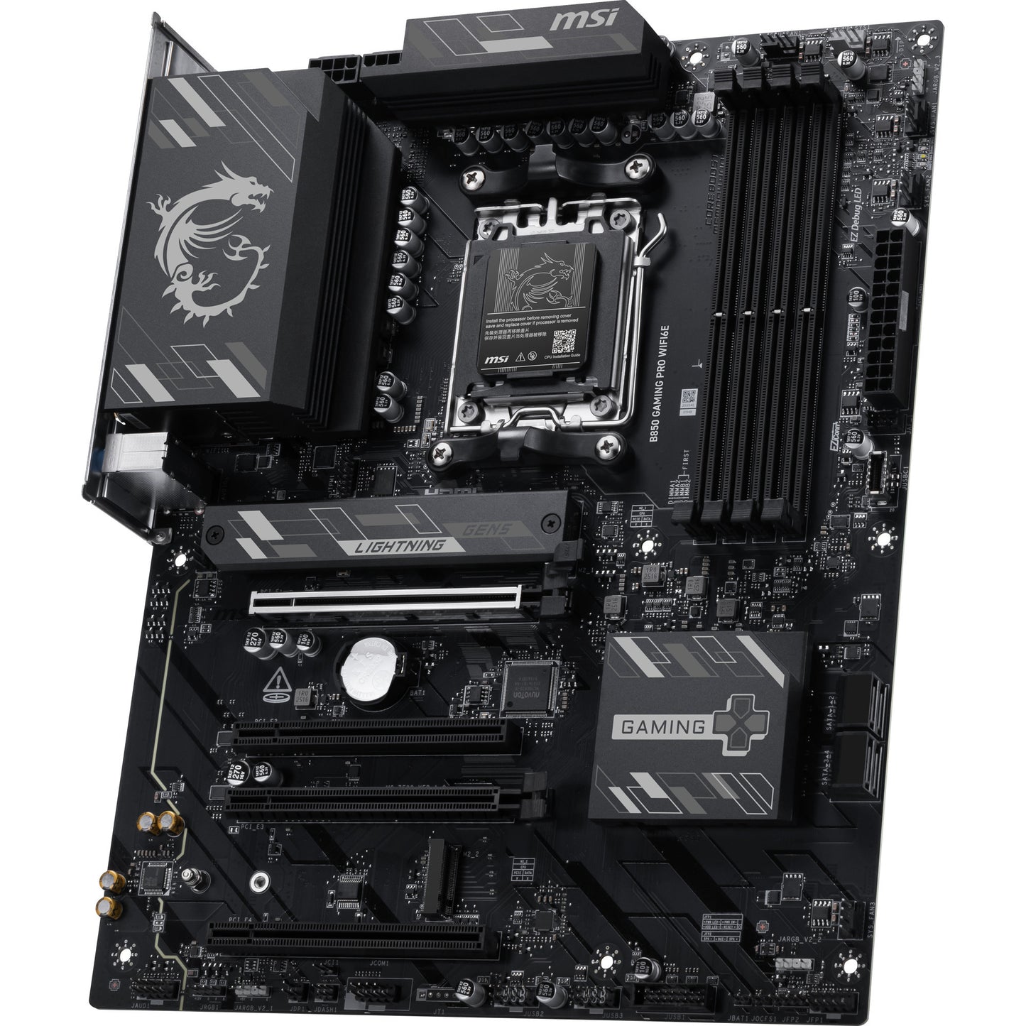 Scheda madre MSI B850 Gaming Pro WiFi 6E Socket AM5 (Nero, RAID, 2.5GB-LAN, WiFi 6E, BT, Suono, ATX)