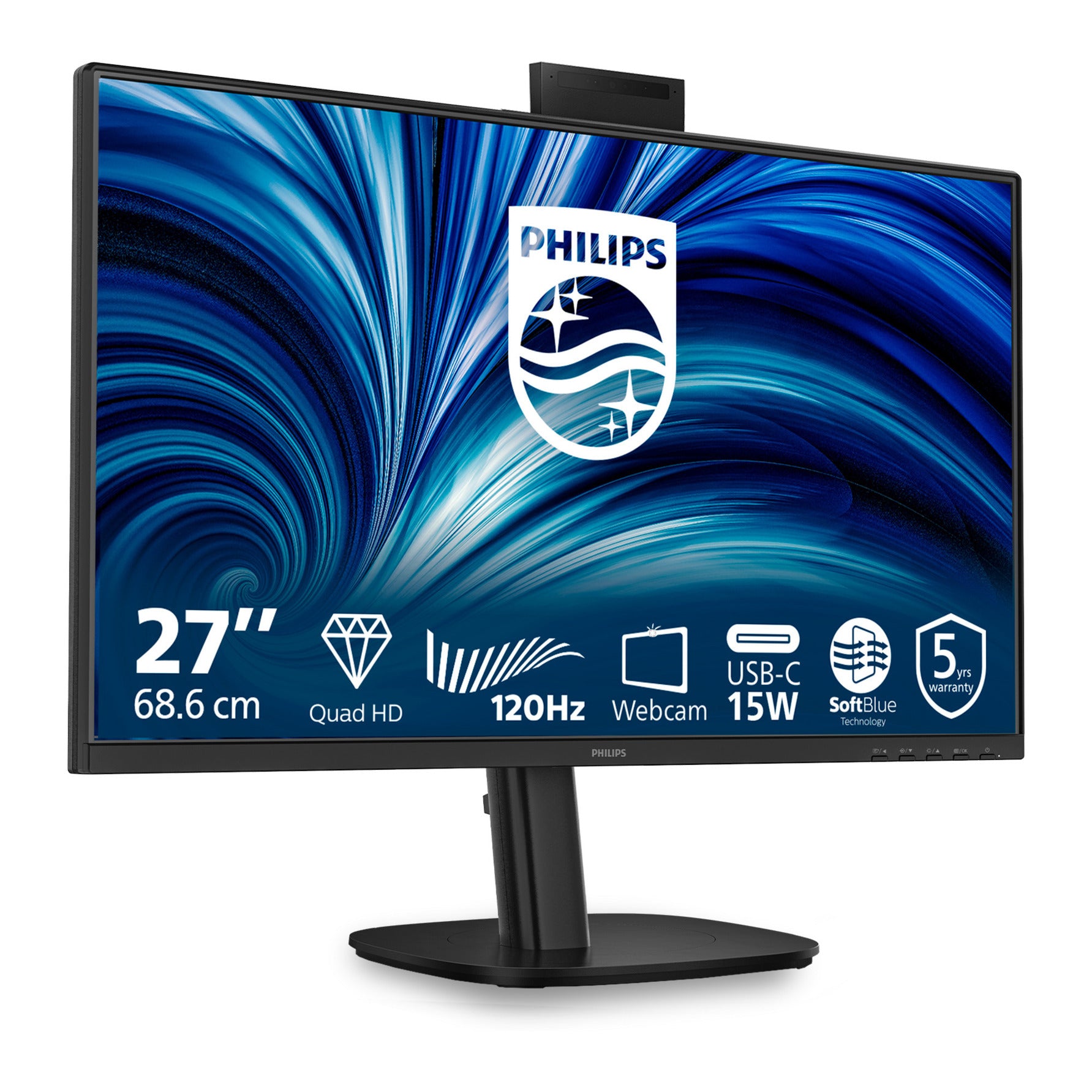 Monitor Philips 27b2n3500jh 00 27 (nero, HDMI, porta display, USB-C, webcam, 120 Hz)