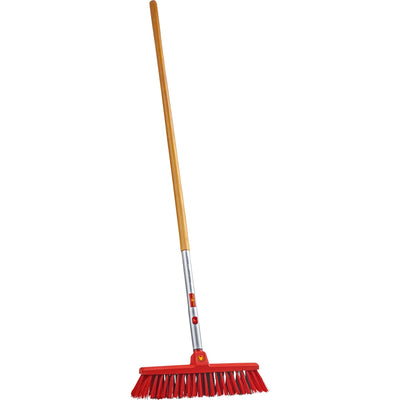 Wolf-garten straatbezem sb 400 m + essenhouten steel zm 140 set (rood houtkleur)