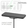 Club 3D CAC-3027 Cargador inalámbrico Qi2 25W (Negro, Certificado Qi, Compatible con MagSafe, Almohadilla magnética)