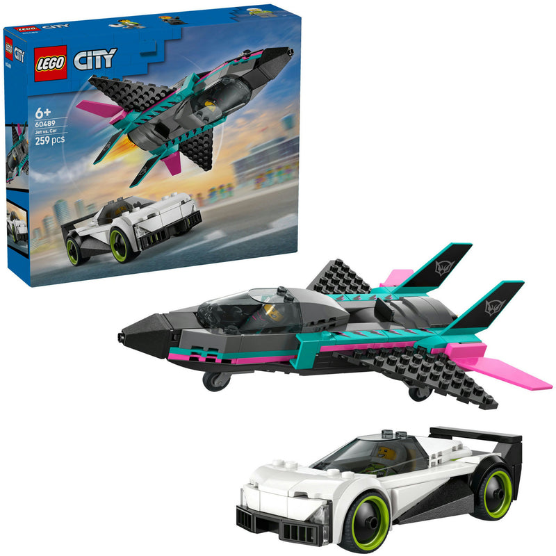 Lego city 60489 avión a reacción versus auto deportivo