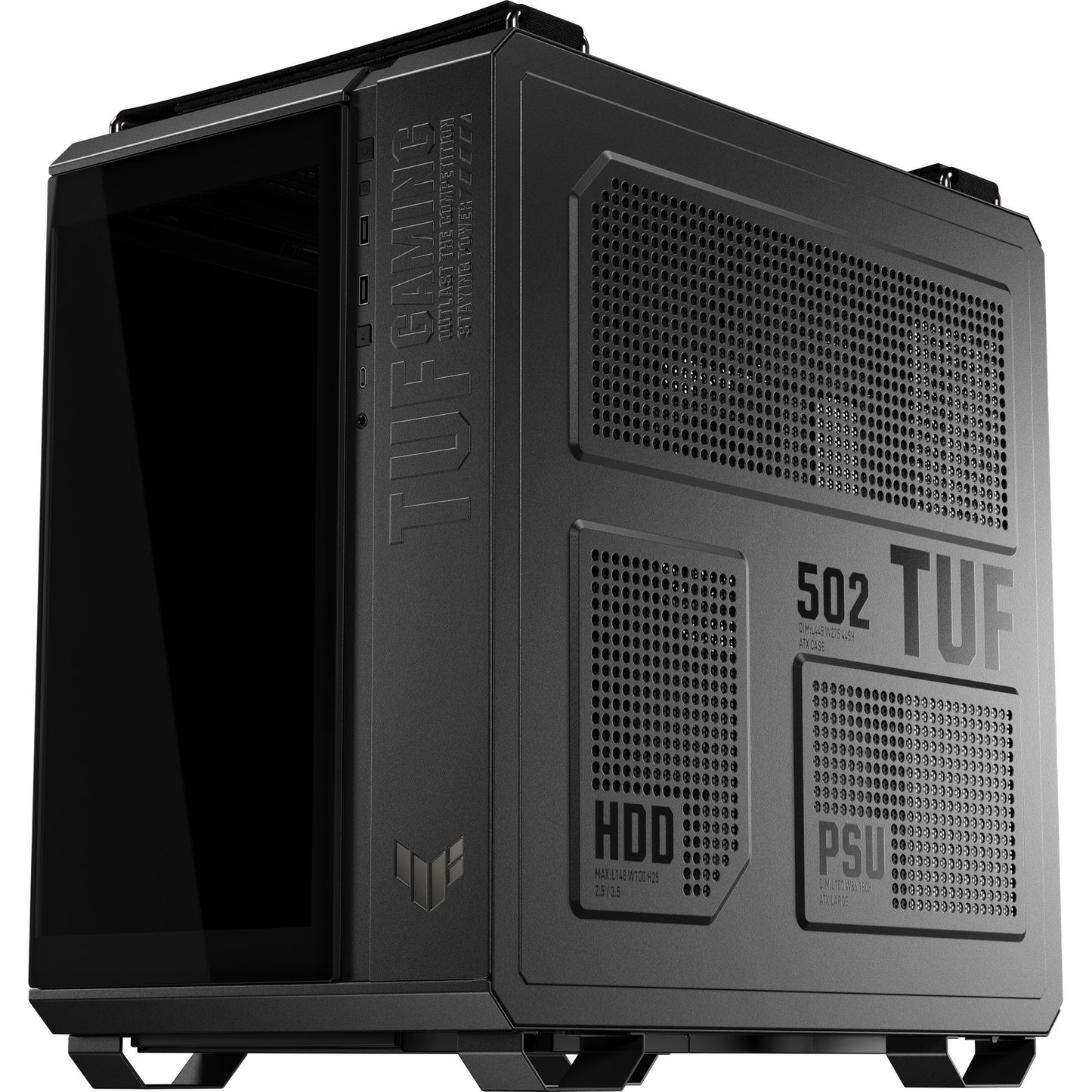 Custodia midi tower Asus tuf gaming gt502 Horizon Argb (nero | 3x USB-A | 1x USB-C | vetro temperato)