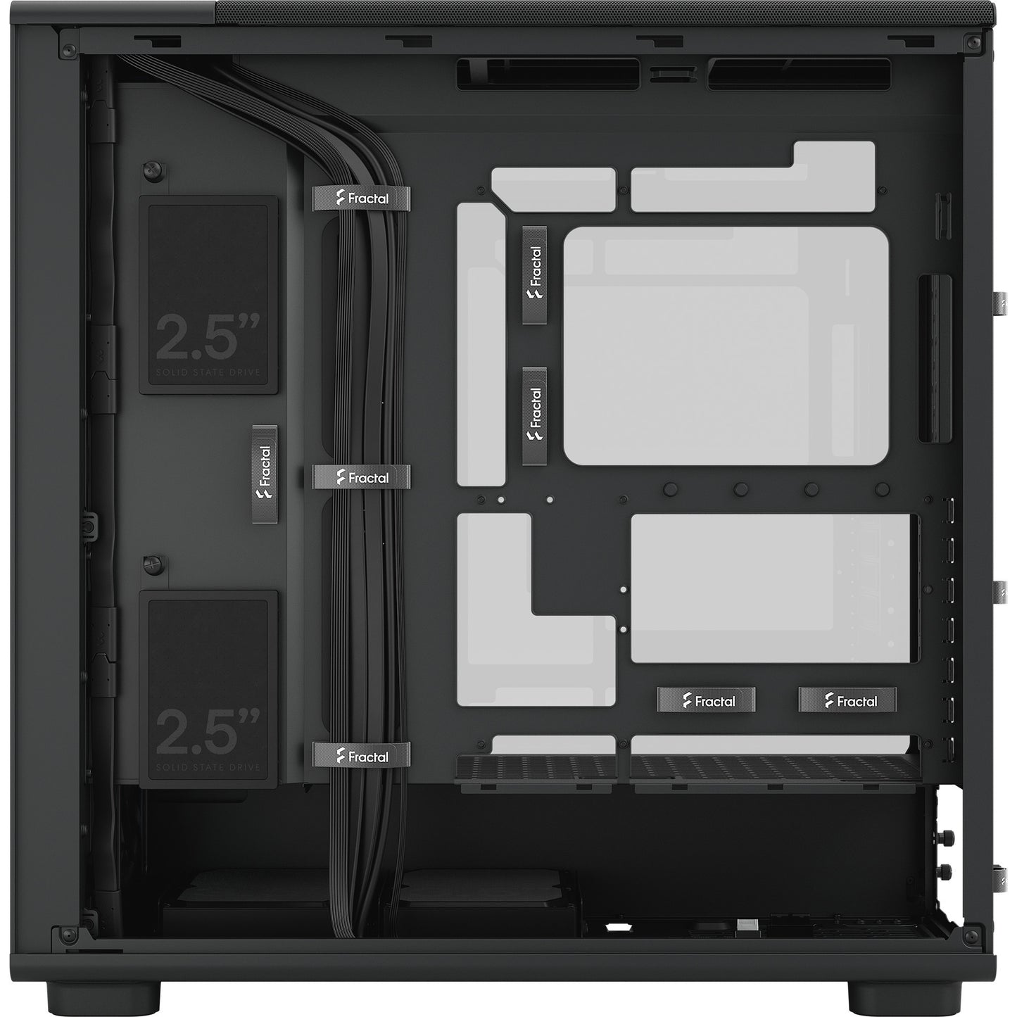 Fractal design epoch xl tg rgb midi tower custodia (nero | 2x usb-a | 1x usb-c | rgb | vetro temperato)
