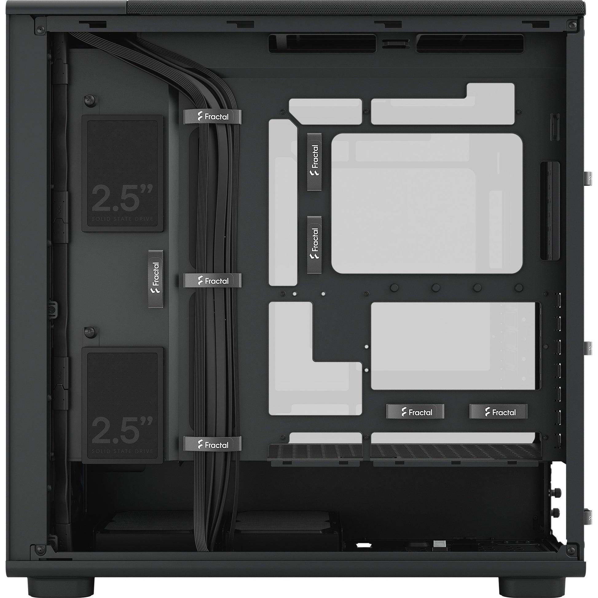 Fractal design epoch xl tg rgb midi tower custodia (nero | 2x usb-a | 1x usb-c | rgb | vetro temperato)