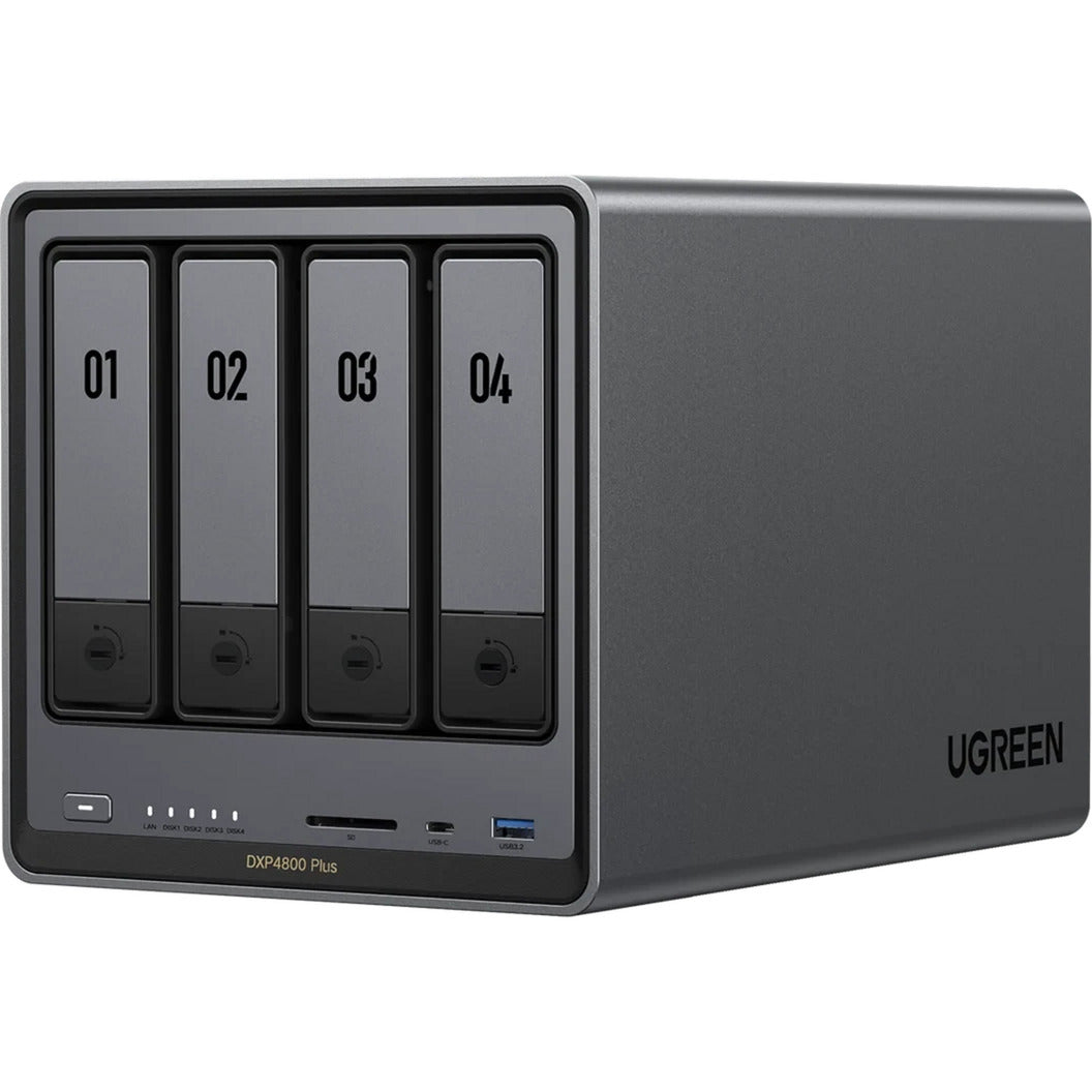 Ugreen nasync dxp4800 plus (grigio, 1x 2,5 GBe, 1x 10 GBE, HDMI, USB-C)