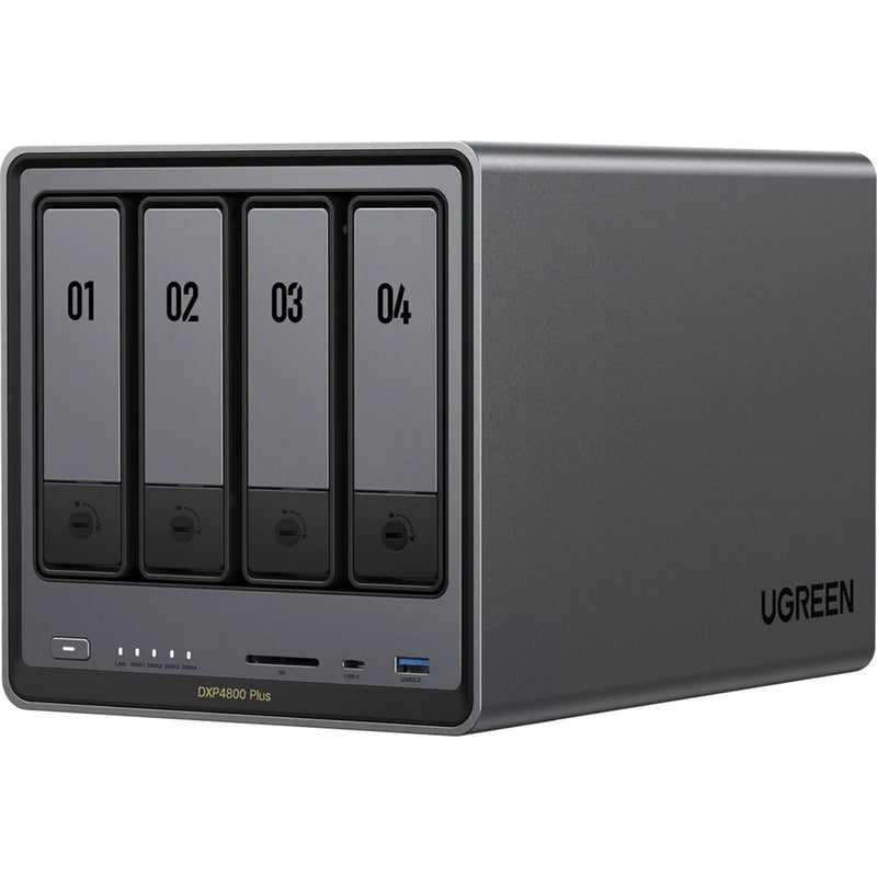 Ugreen nasync dxp4800 plus (grijs, 1x 2,5gbe, 1x 10gbe, hdmi, usb-c)