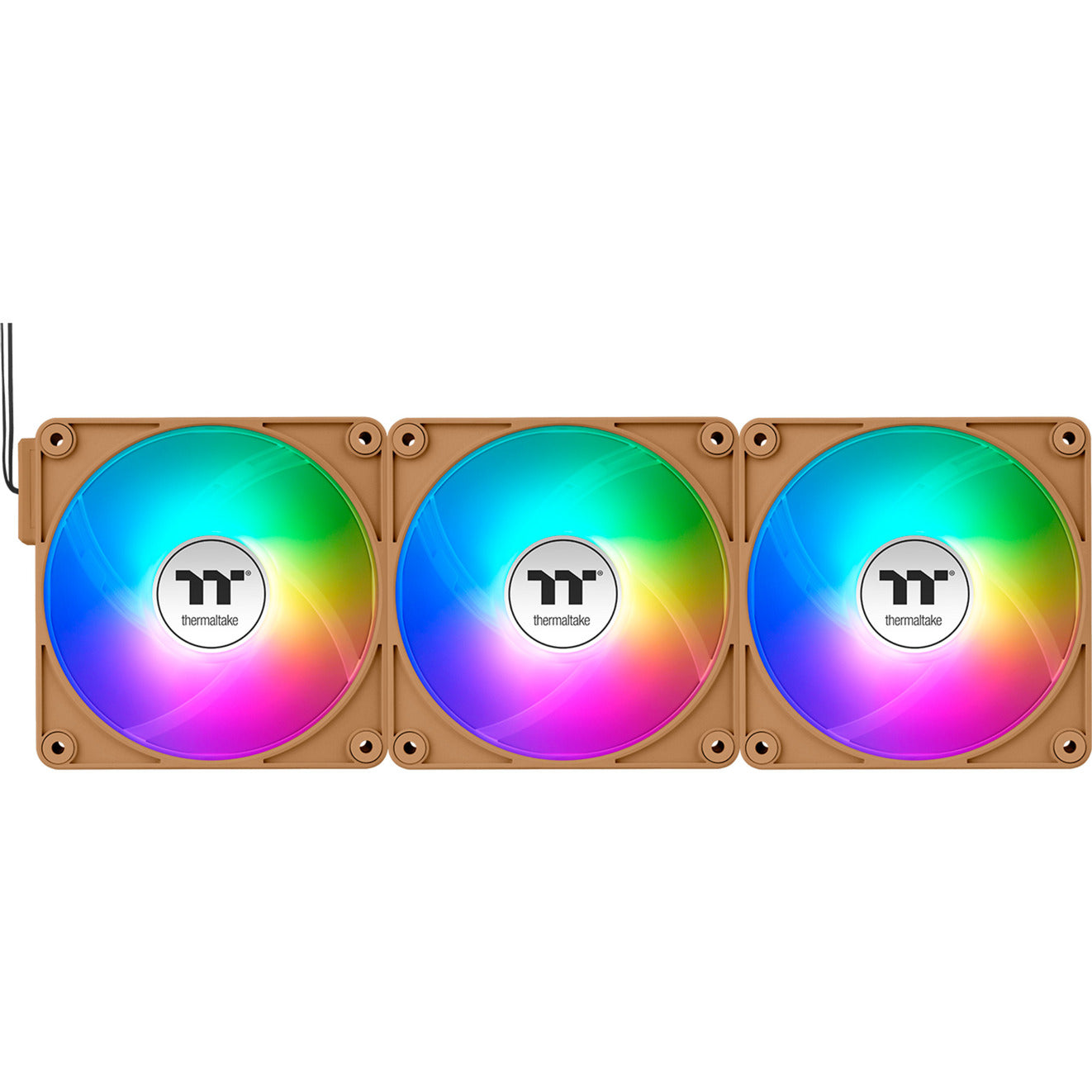 Thermaltake ct120 ex argb sync ventola di raffreddamento per PC ghiaia sabbia (pacchetto da 3 ventole) ventole per case (marrone chiaro, 3 pezzi, 120 x 120 x 25 mm, pwm)