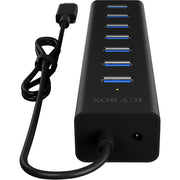 Icy box ib-hub1700-c3 usb-hub (zwart) - afbeelding 2