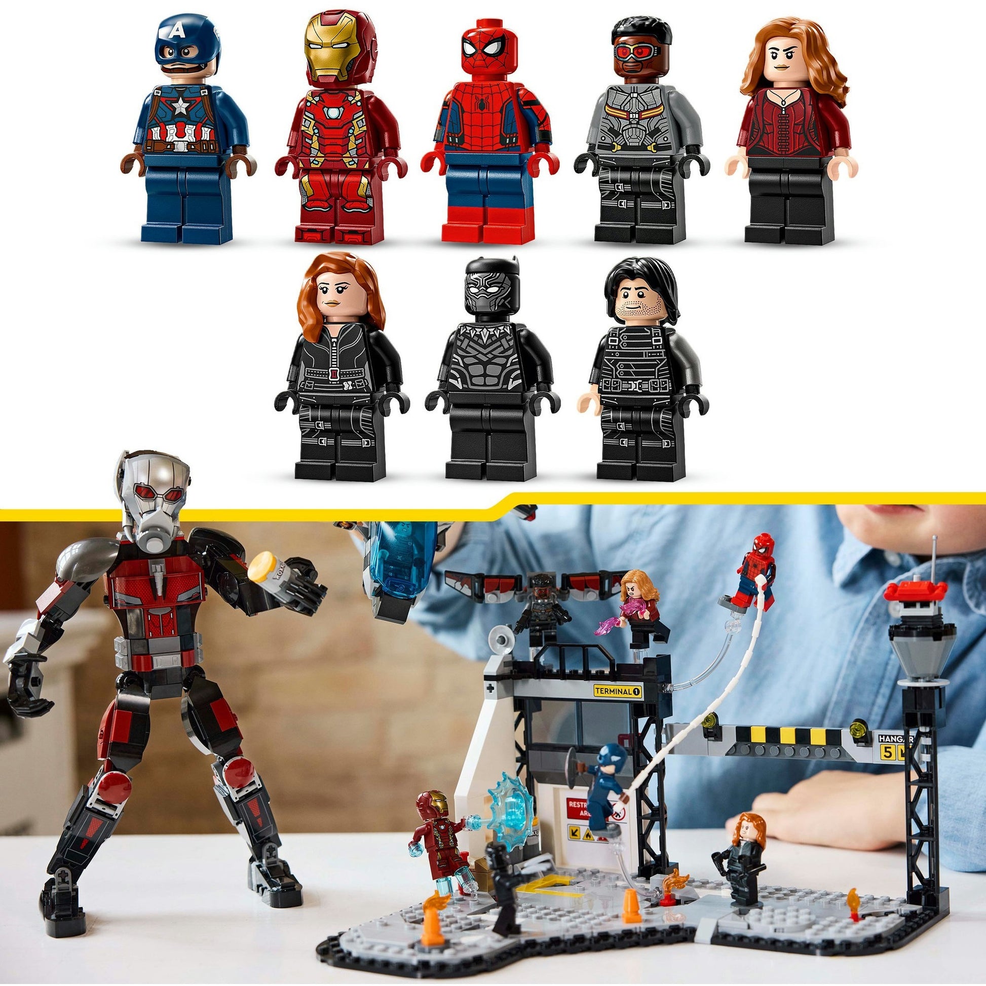 Lego LEGO Super Heroes 76314 Capitán América Escena de acción de la Guerra Civil