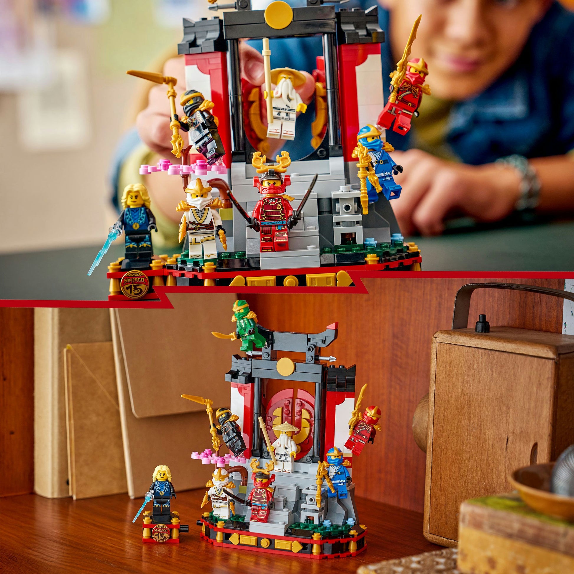 Lego Ninjago 71866 Espositore per il 15° anniversario con personaggi ninja