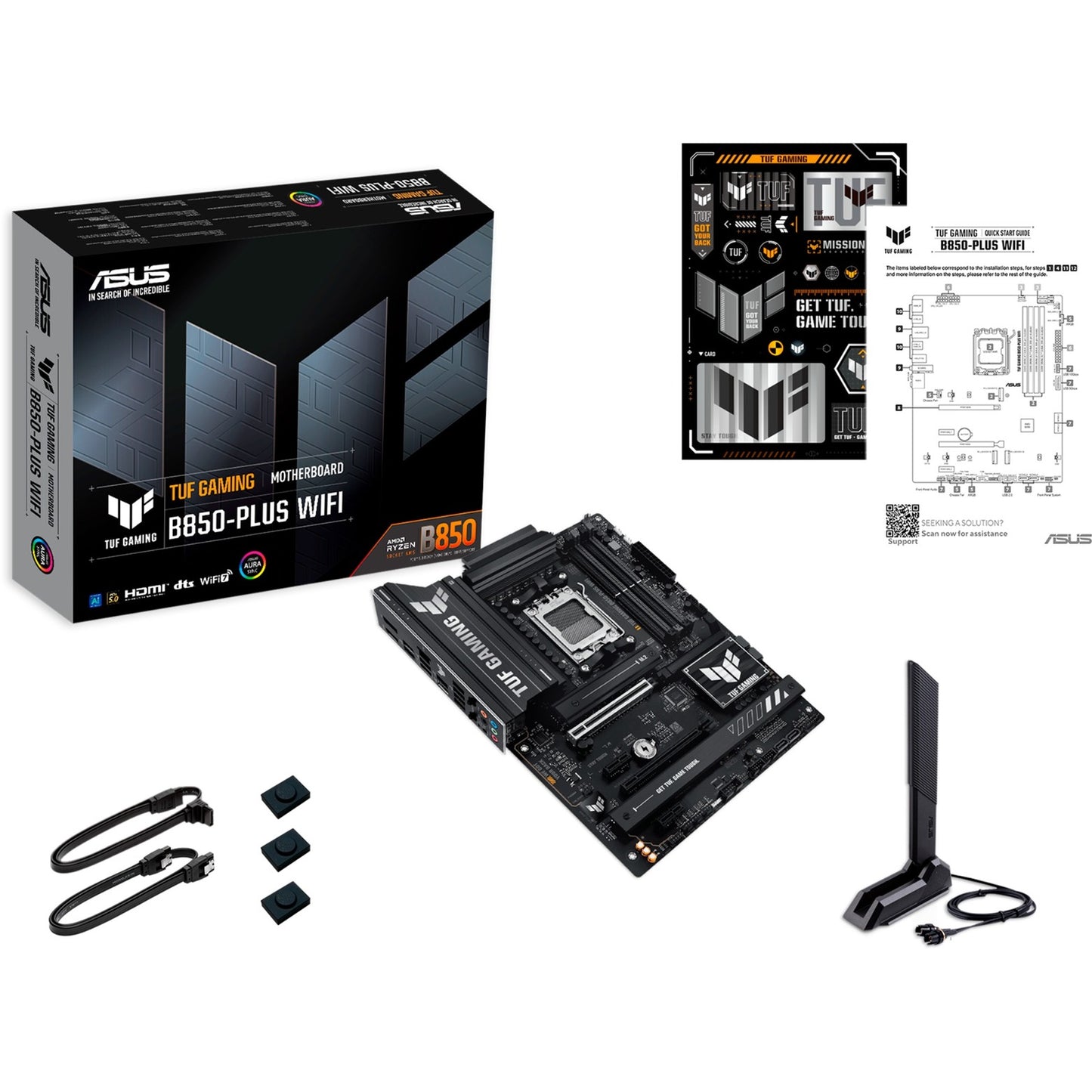 Placa base Asus Tuf Gaming B850-Plus Wi-Fi Socket AM5 (RAID, 2.5GB-LAN, Wi-Fi 7, BT, Sonido, ATX)