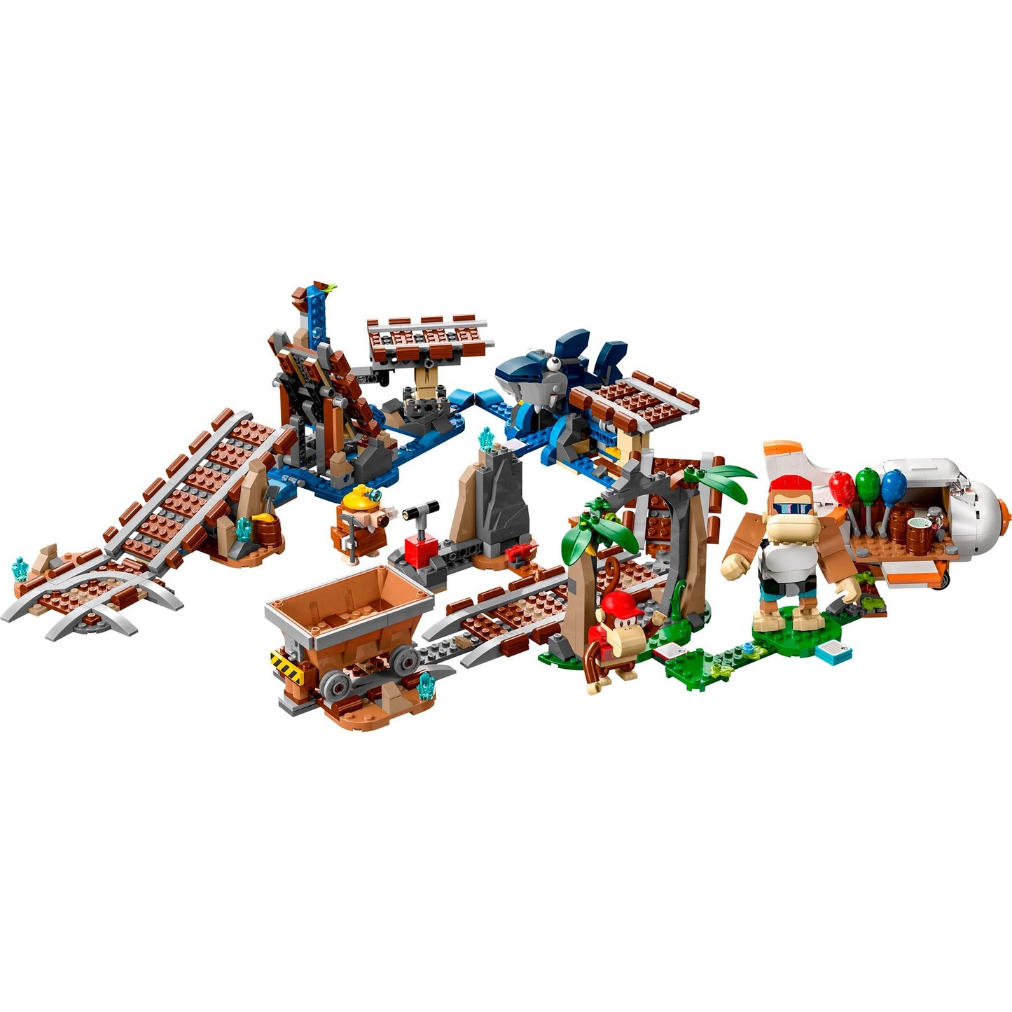 Set de expansión Lego Super Mario: Juguete de construcción con paseo en carro minero de Diddy Kong (71425)