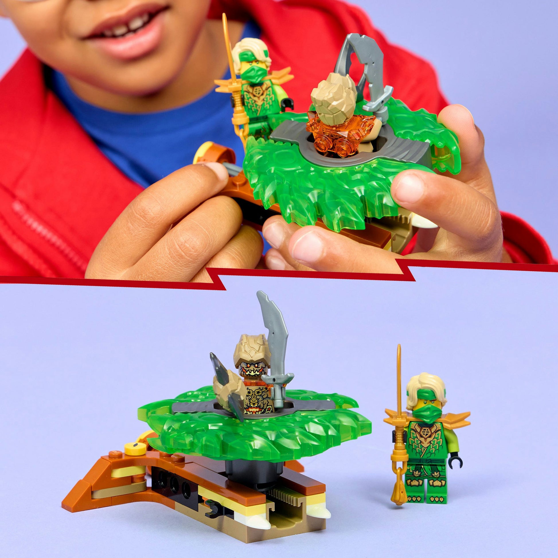 Lego Ninjago 71850 Campione di Lloyd contro la Terra nello spinner | 2 pezzi