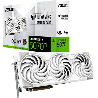 Tarjeta gráfica Asus Tuf Gaming GeForce RTX 5070 Ti OC blanca (blanca, 3x Display Port, 2x HDMI, DLSS 4)