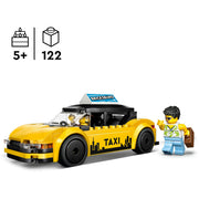 Lego ® city gele taxi - modelautobouwset met 2 minifiguren - klassieke speelgoedtaxi - 60487 - afbeelding 3