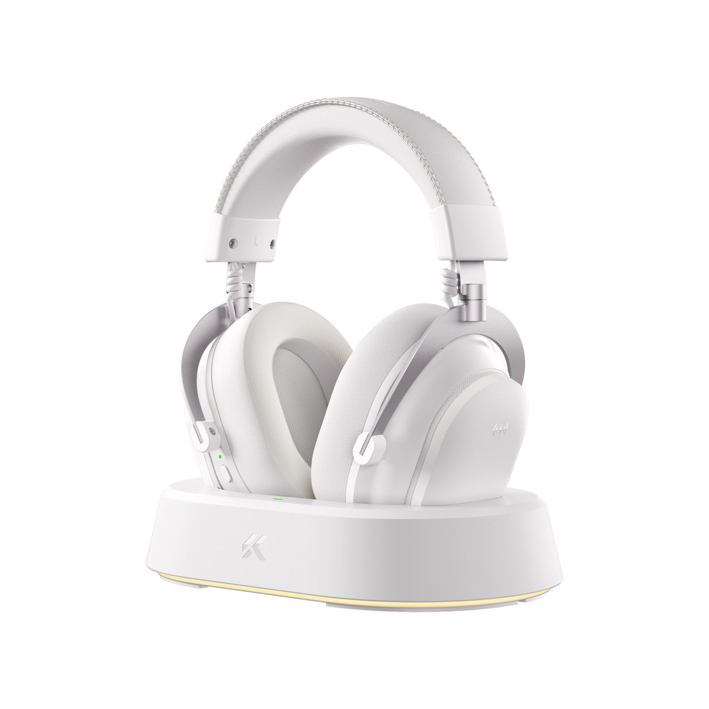 Mchose v9 turbo+ cuffie da gioco over-ear wireless magnetiche (bianco argento, nintendo switch, playstation 4, playstation 5, cellulare, pc, usb bluetooth 2.4g)