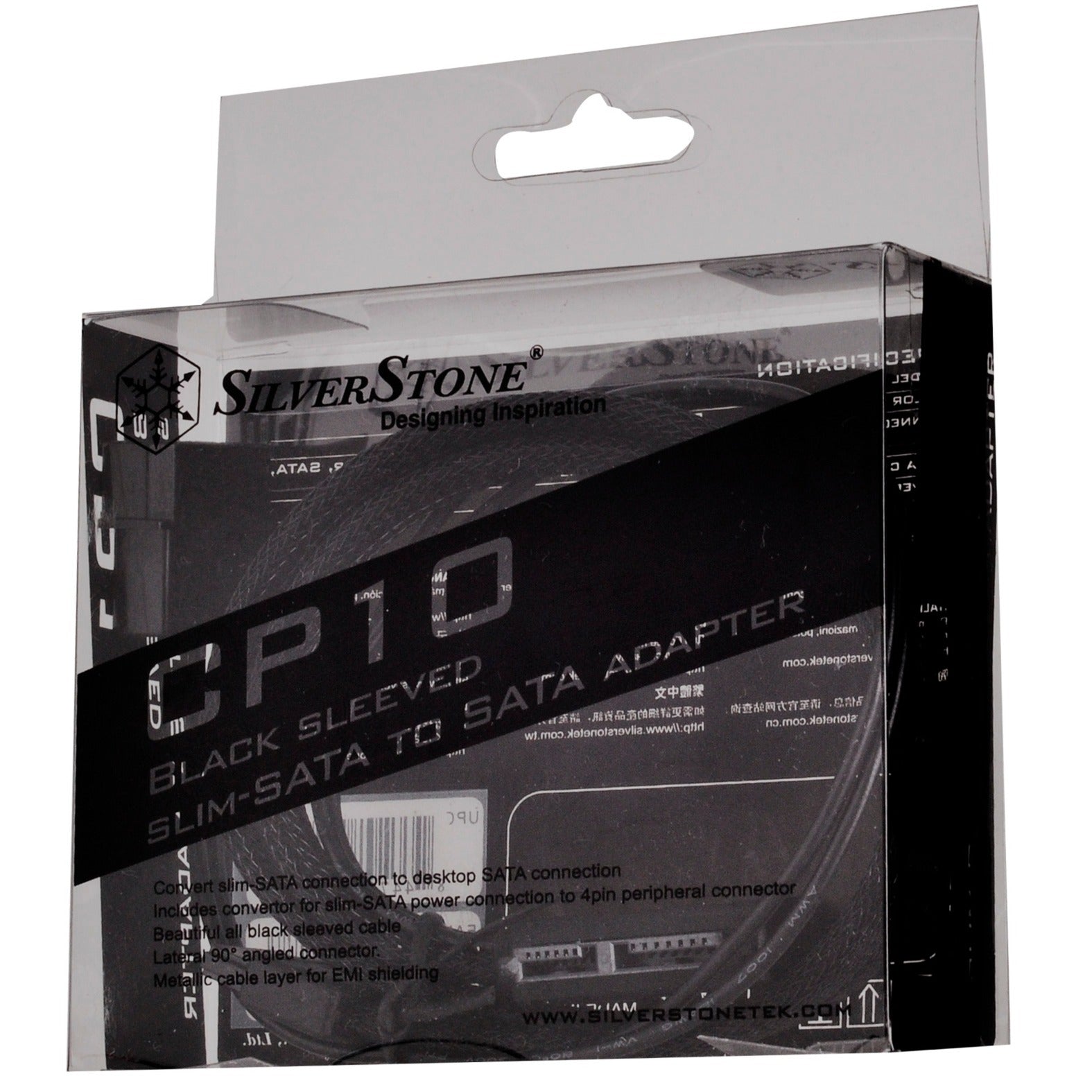Silverstone Slim SATA 2-en-1 Cable de datos + adaptador de alimentación