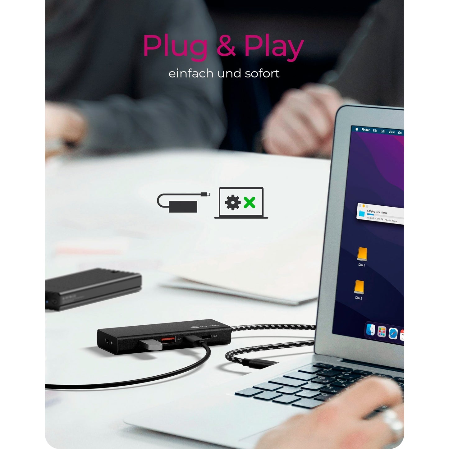 Caja de caja helada de 4 pies con USB-C 3.2 Gen 2