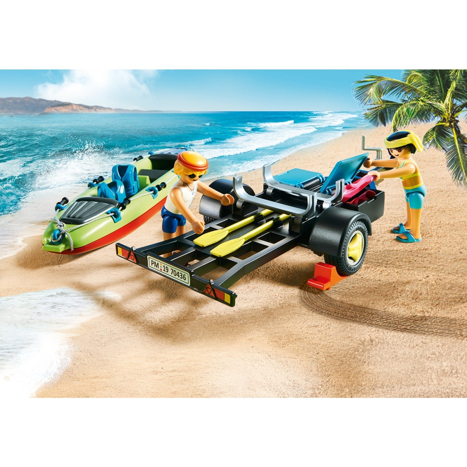 PlayMobil 70436 Beach Car con canoas