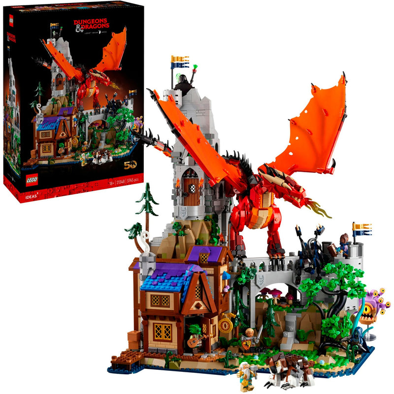 Lego ideas - dungeons dragons: het verhaal van de rode draak constructiespeelgoed (21348)