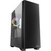 Sharkoon vs9 rgb black midi tower behuizing (zwart | 2x usb-a | 1x usb-c | rgb | tempered glass)