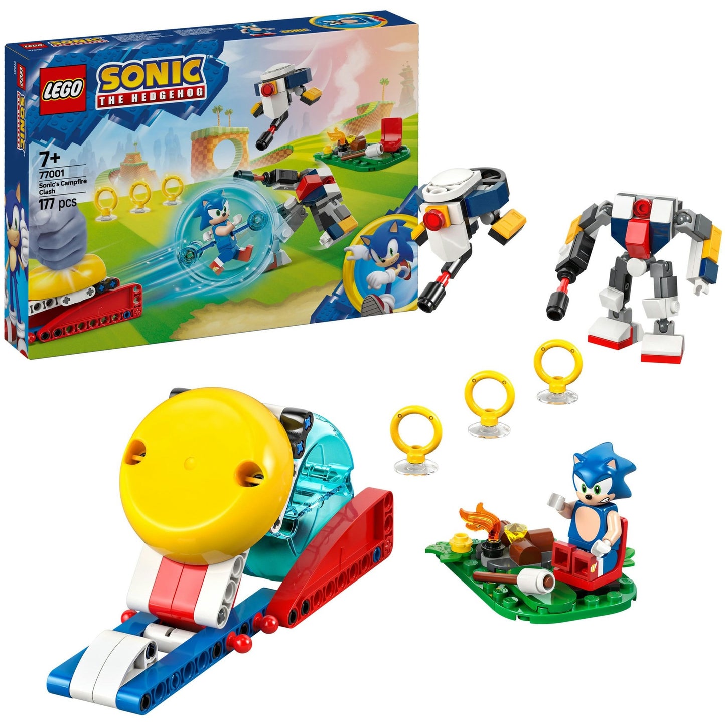 LEGO LEGO LA HEDHOG 77001 Sonics Kraching en el Fire Camp