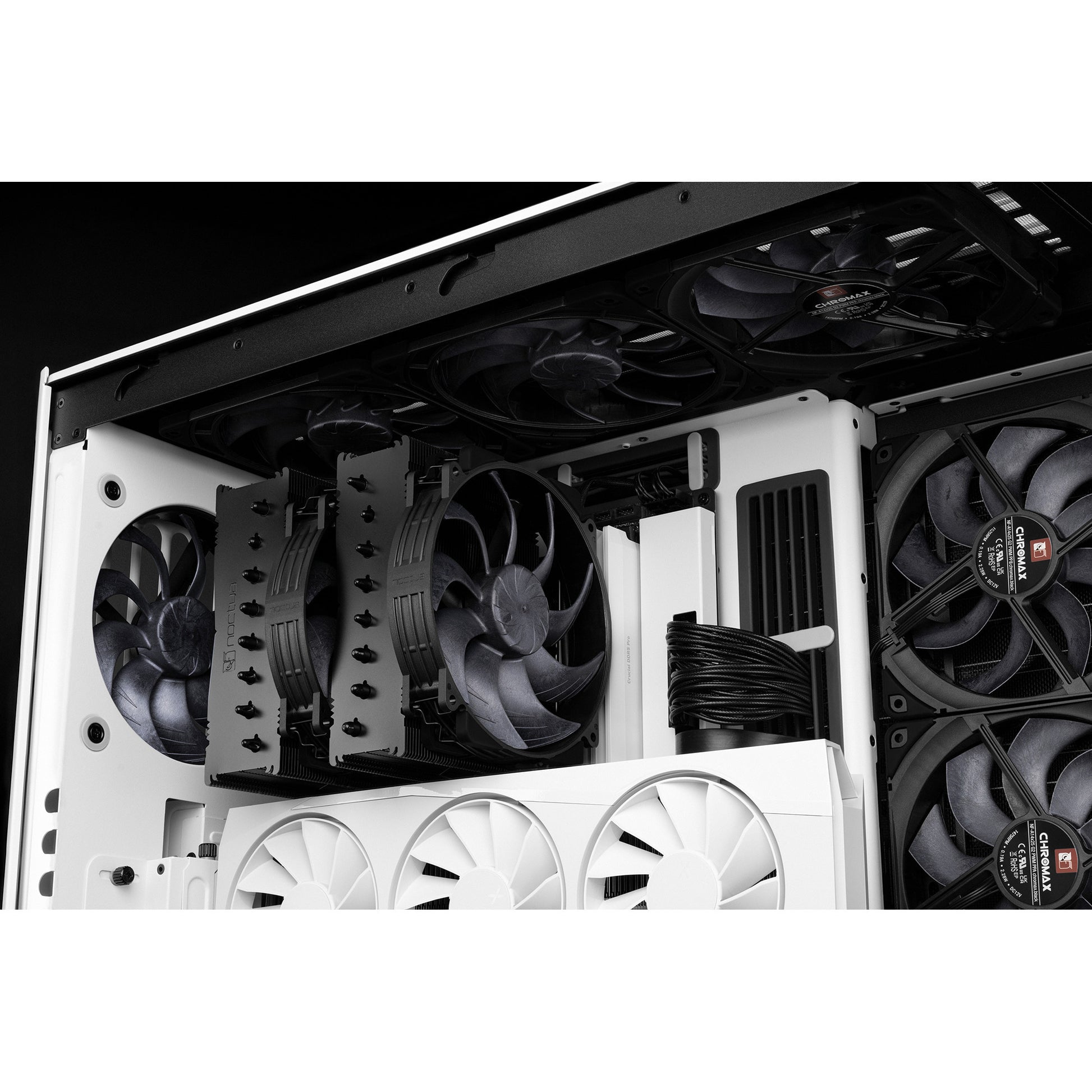 Ventola per case Noctua nf-a14x25r g2 pwm chromax.black (nera, 140 x 140 x 25 mm)